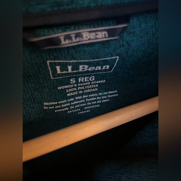 Like New! Teal  - Women's L.L.Bean Sweater Fleece Full-Zip Jacket! - Picture 8 of 8